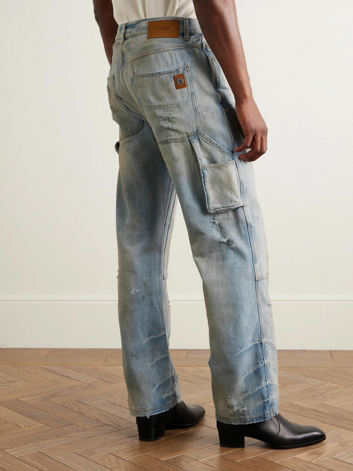 AMIRI - Carpenter Straight-Leg Distressed Jeans - Blue Amiri