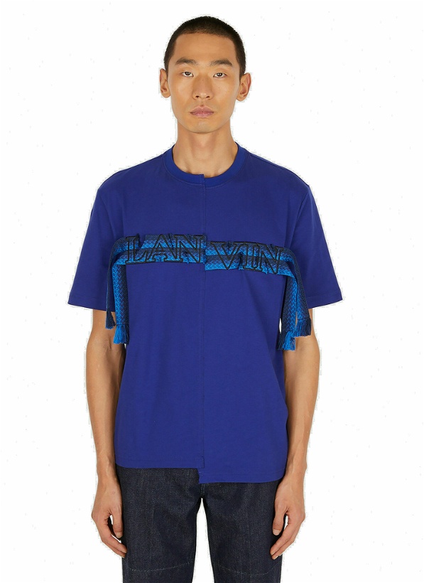 Photo: Asymmetric Logo T-Shirt in Blue