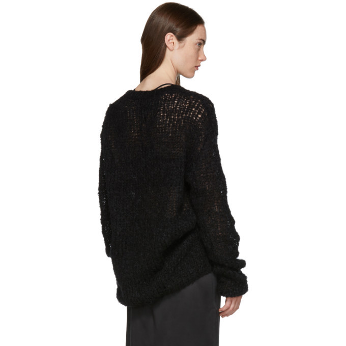 Ann Demeulemeester Black Loose Stitch Knit Sweater Ann Demeulemeester