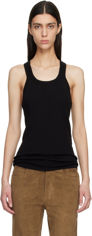 Photo: TOM FORD Black Fine Merino Rib Tank Top