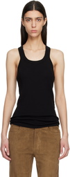 TOM FORD Black Fine Merino Rib Tank Top