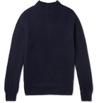 YMC - Brushed-Wool Mock-Neck Sweater - Blue