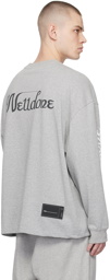 We11done Gray Printed Long Sleeve T-Shirt