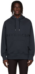 Givenchy Navy 4G Embroidered Hoodie