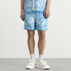 Casablanca Men's Egyptian Rug Silk Shorts in Blue