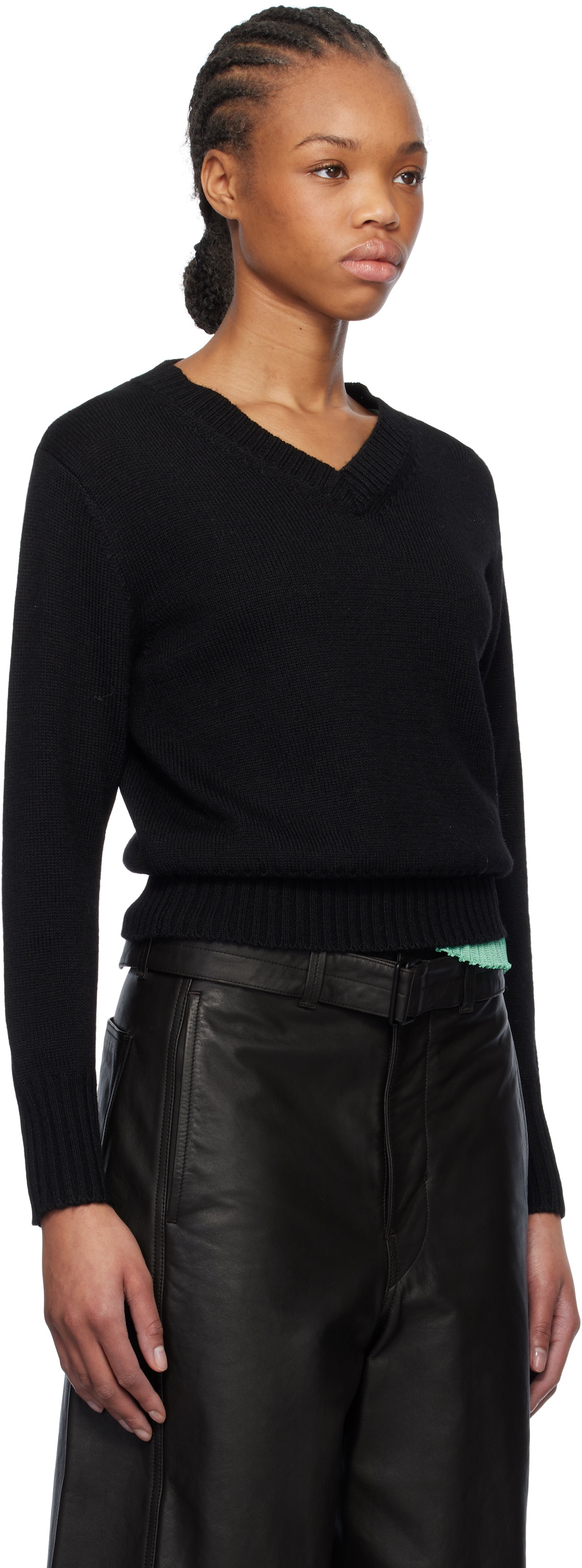 MARYAM NASSIR ZADEH ニット・セーター M 紺 【古着】【中古】【送料無料】 Maryam Nassir Zadeh Davis Sweater - Black | Garmentory