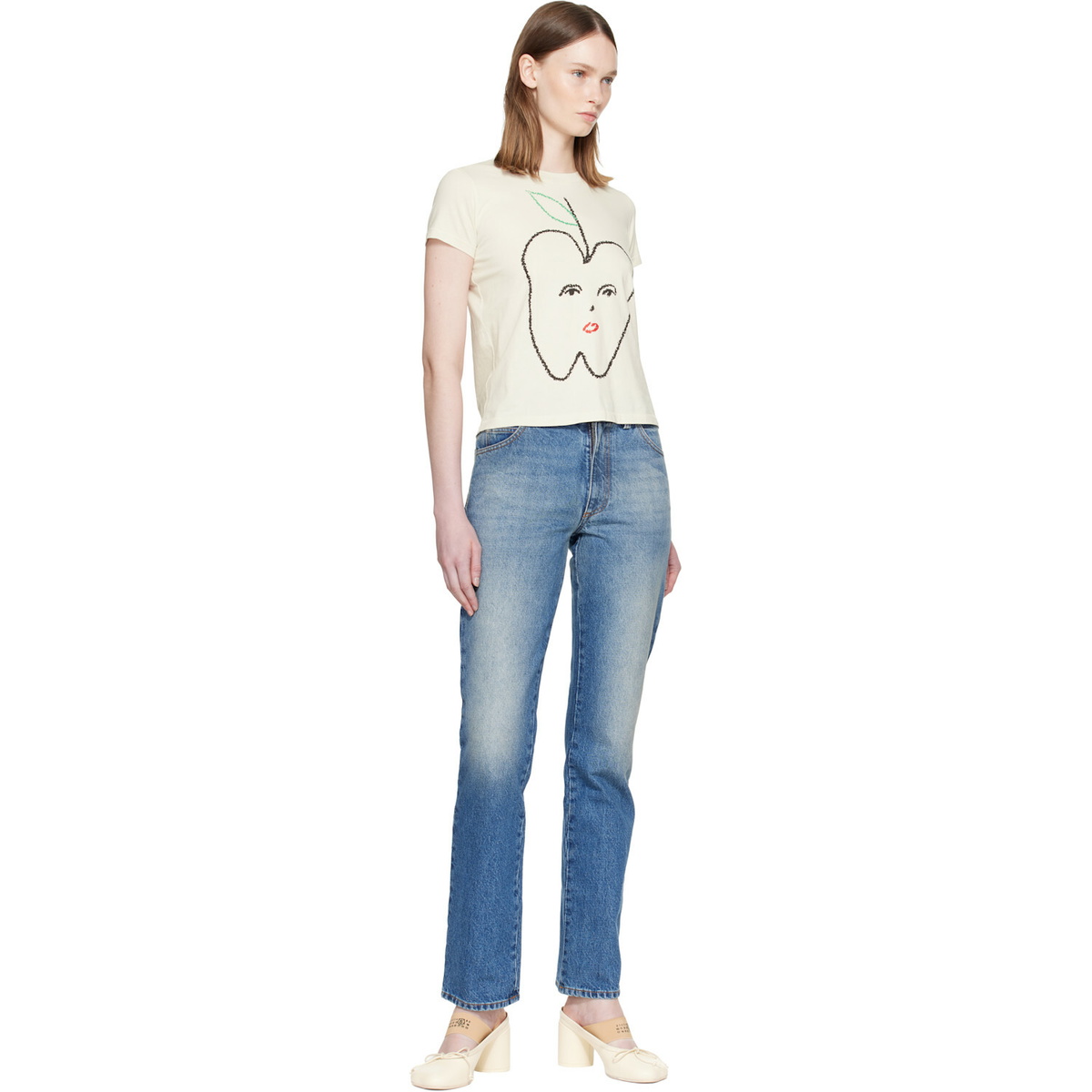 MM6 Maison Margiela Blue Slim 5-Pocket Jeans