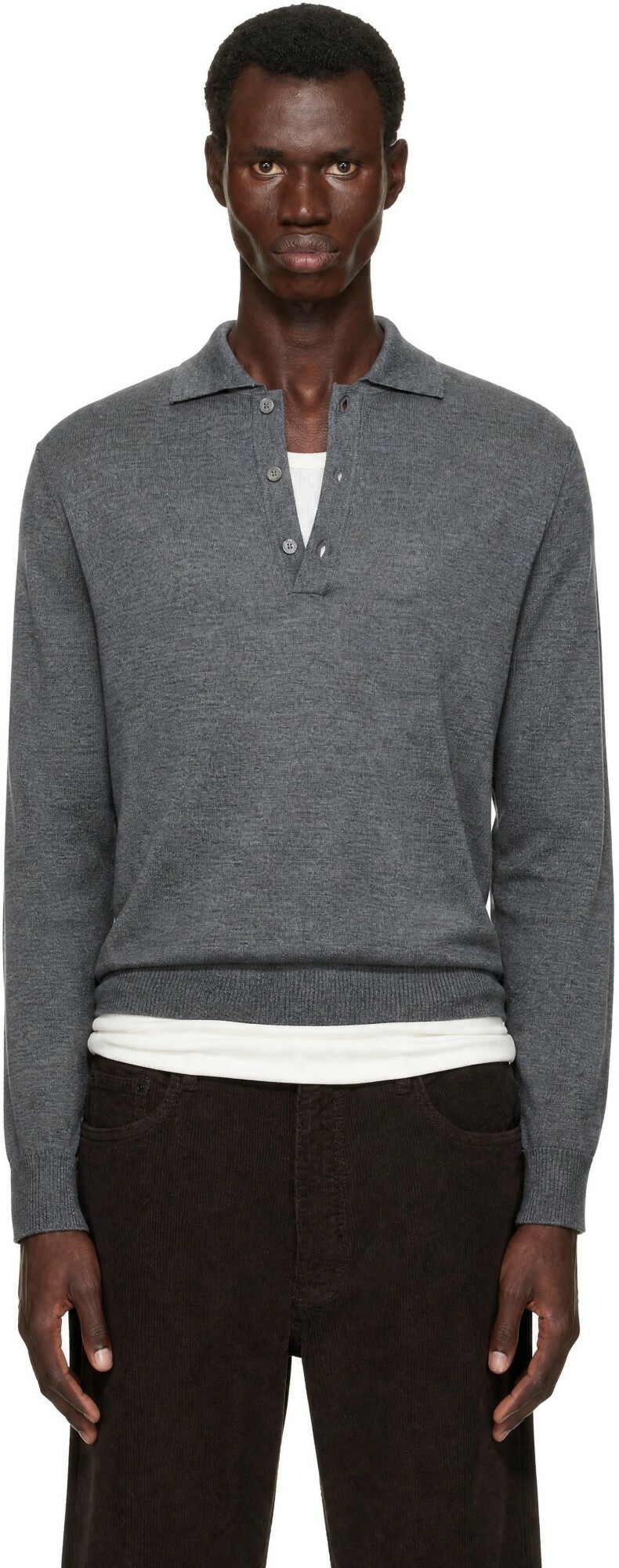 ANOTHER ASPECT Gray Another 2.0 Polo