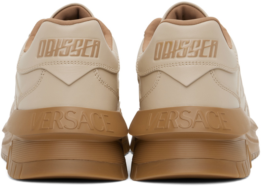 Versace GRECA ODISSEA TRAINERS スニーカー ロートップ ロゴ Versace Beige Greca Odissea Sneakers Versace