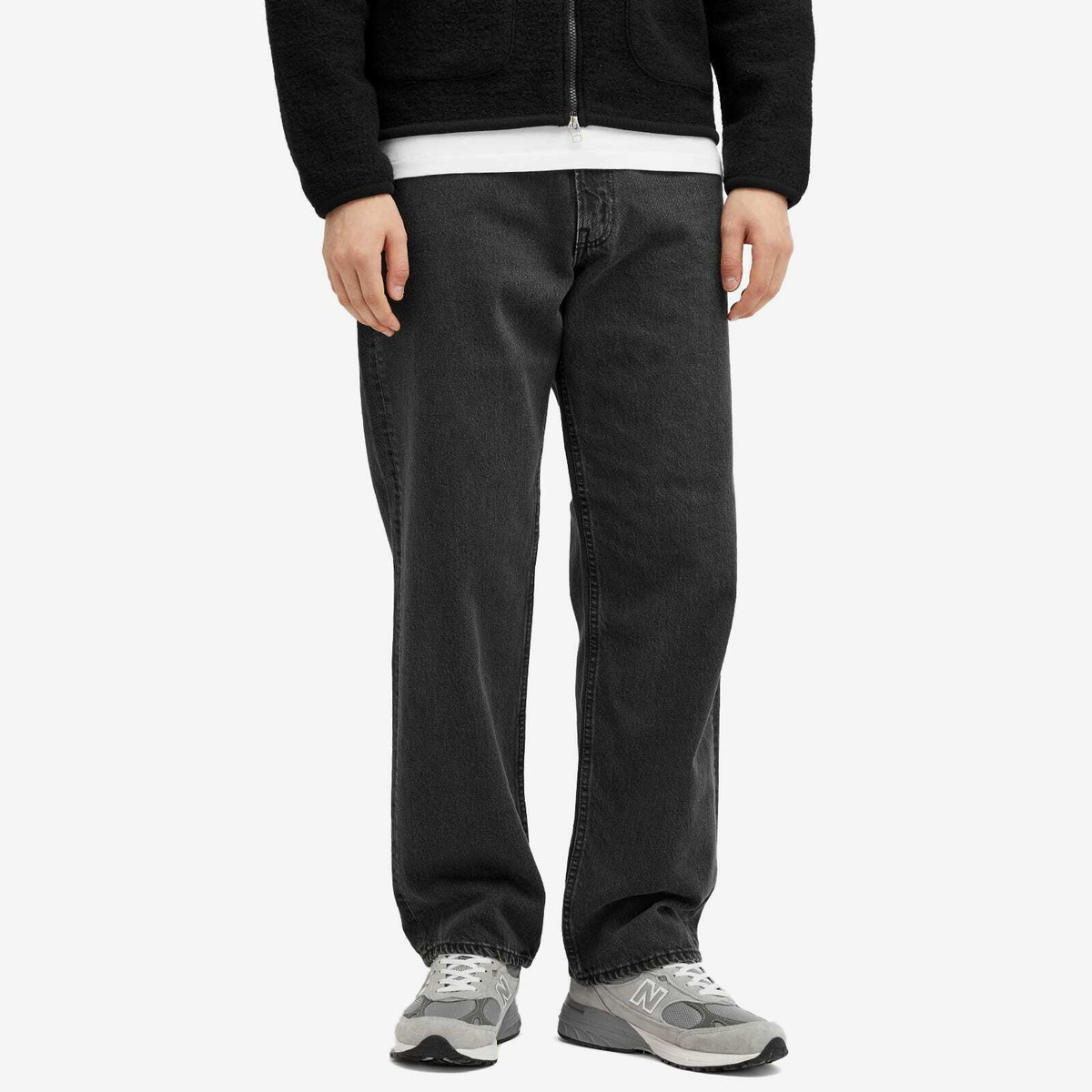 orSlow Men's 101 Dad Fit Denim Jeans in Black Denim Stone orSlow orSlow Men's 101 Dad Fit Denim Jeans in Black Denim Stone orSlow