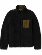 Oliver Spencer - Westport Corduroy-Trimmed Fleece Jacket - Black