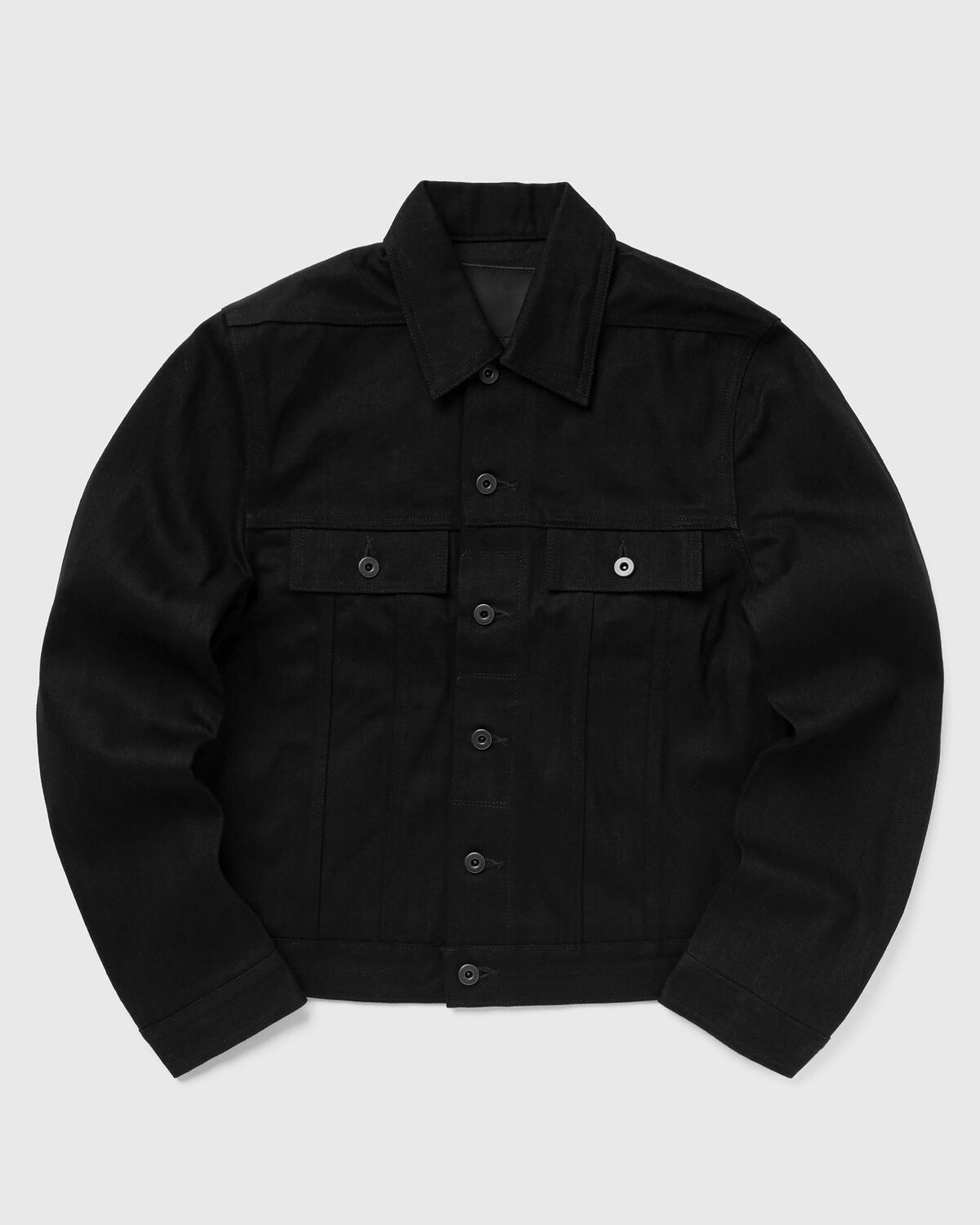 Rick Owens TRUCKER JACKET Black Mens Denim Jacket