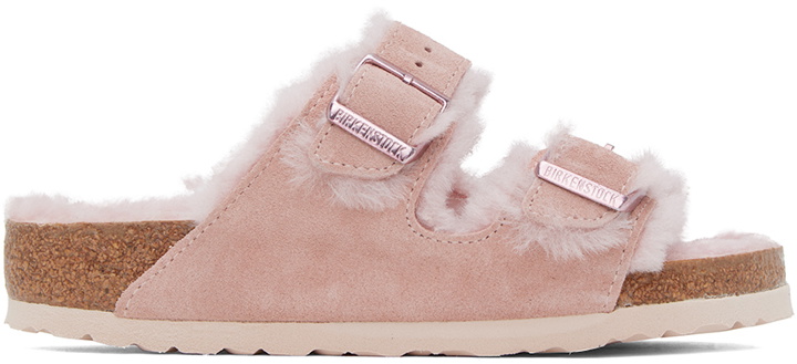 Photo: Birkenstock Pink Regular Arizona Shearling Sandals