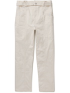 ISABEL MARANT - Edwin Tapered Belted Linen-Blend Ripstop Trousers - White