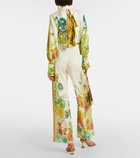 Alémais Floral high-rise wide-leg pants