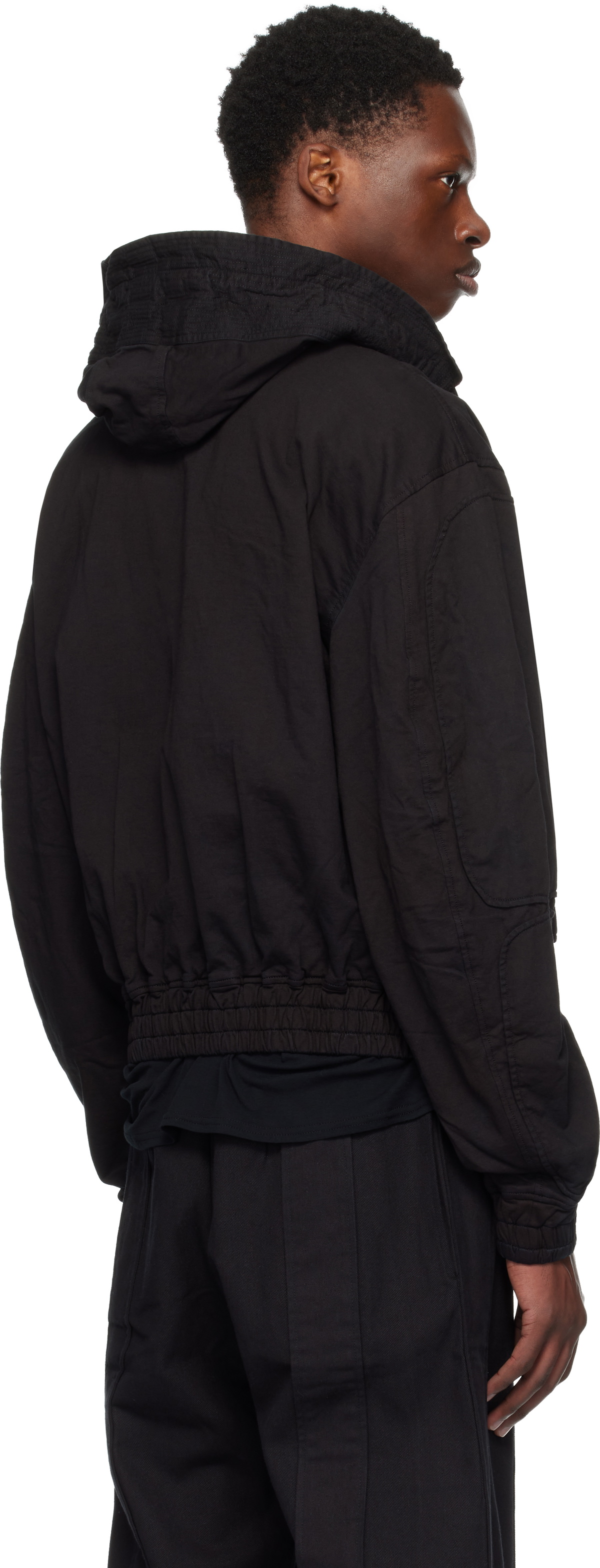 Tondolo Black Arm Patch Hoodie