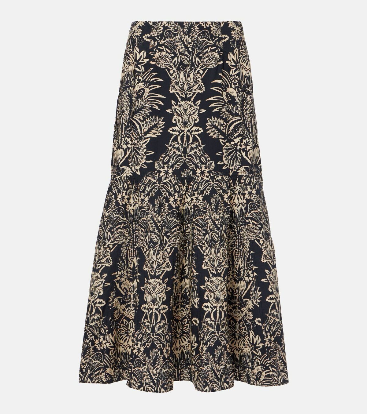 Ulla Johnson Clarisse printed cotton poplin midi skirt