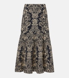 Ulla Johnson Clarisse printed cotton poplin midi skirt