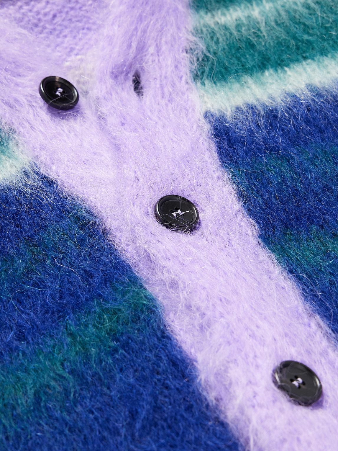 Marni - Striped Mohair-Blend Cardigan - Purple Marni Marni - Striped Mohair-Blend Cardigan - Purple Marni