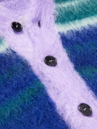 Marni - Striped Mohair-Blend Cardigan - Purple