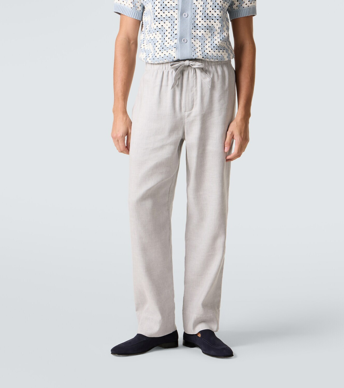 Frescobol Carioca Luan linen and cotton-blend straight pants