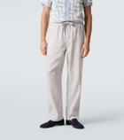Frescobol Carioca Luan linen and cotton-blend straight pants