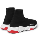 Balenciaga - Speed Sock Stretch-Knit Slip-On Sneakers - Black