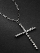 SHAY - White Gold Diamond Cross Necklace
