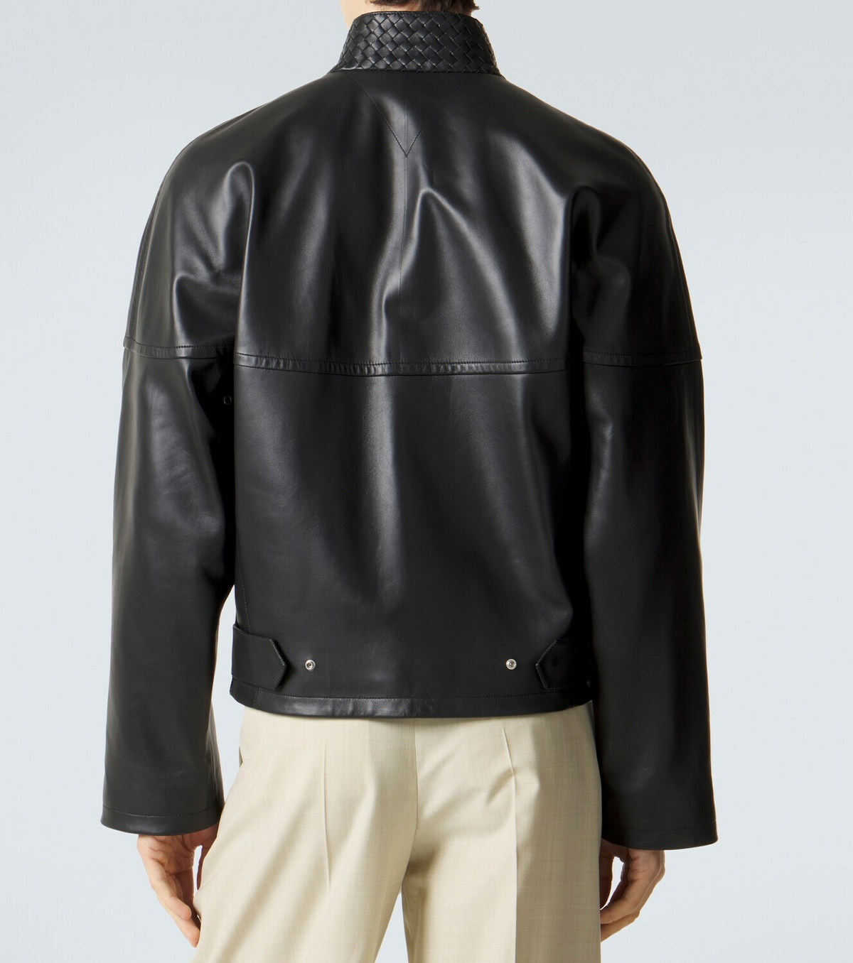 Bottega Veneta Intrecciato leather blouson jacket