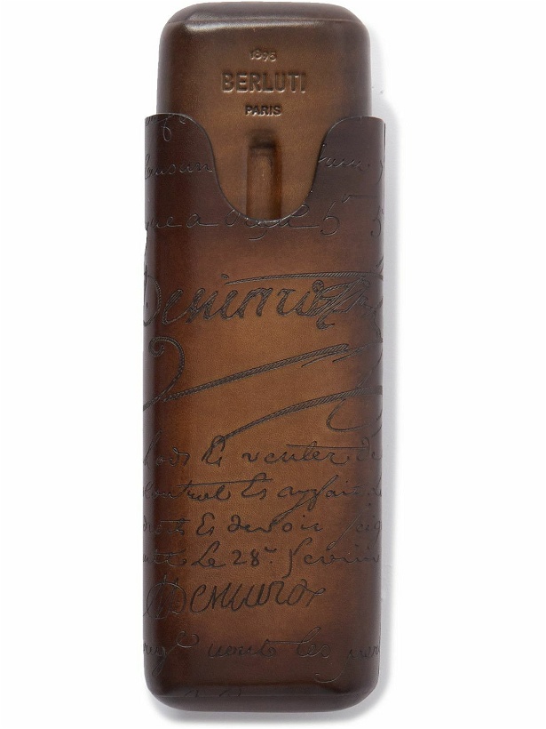 Photo: Berluti - Scritto Venezia Leather Two-Cigar Case
