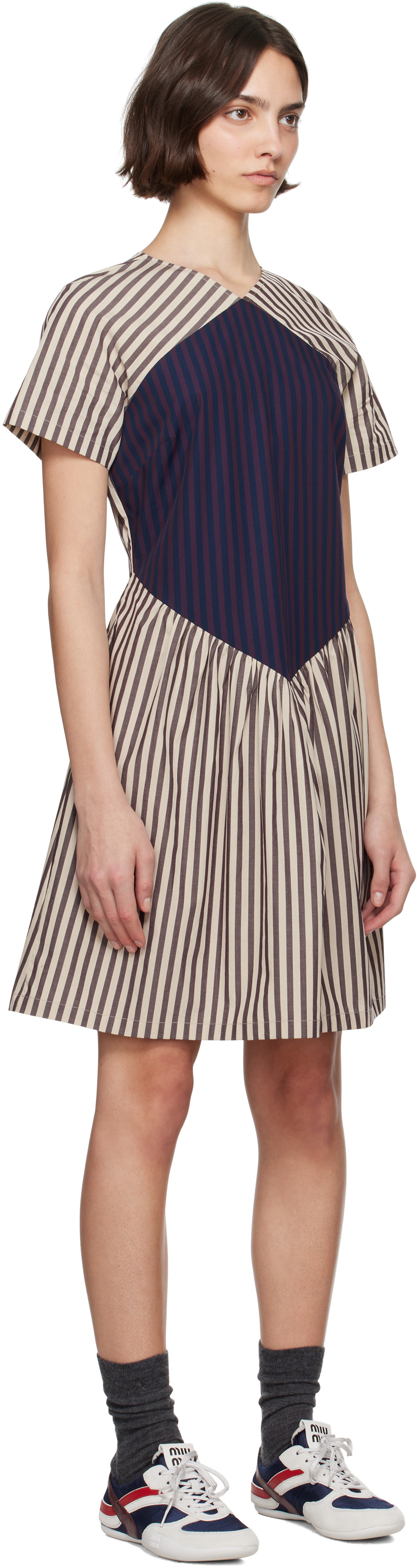 SC103 Brown Ace Minidress