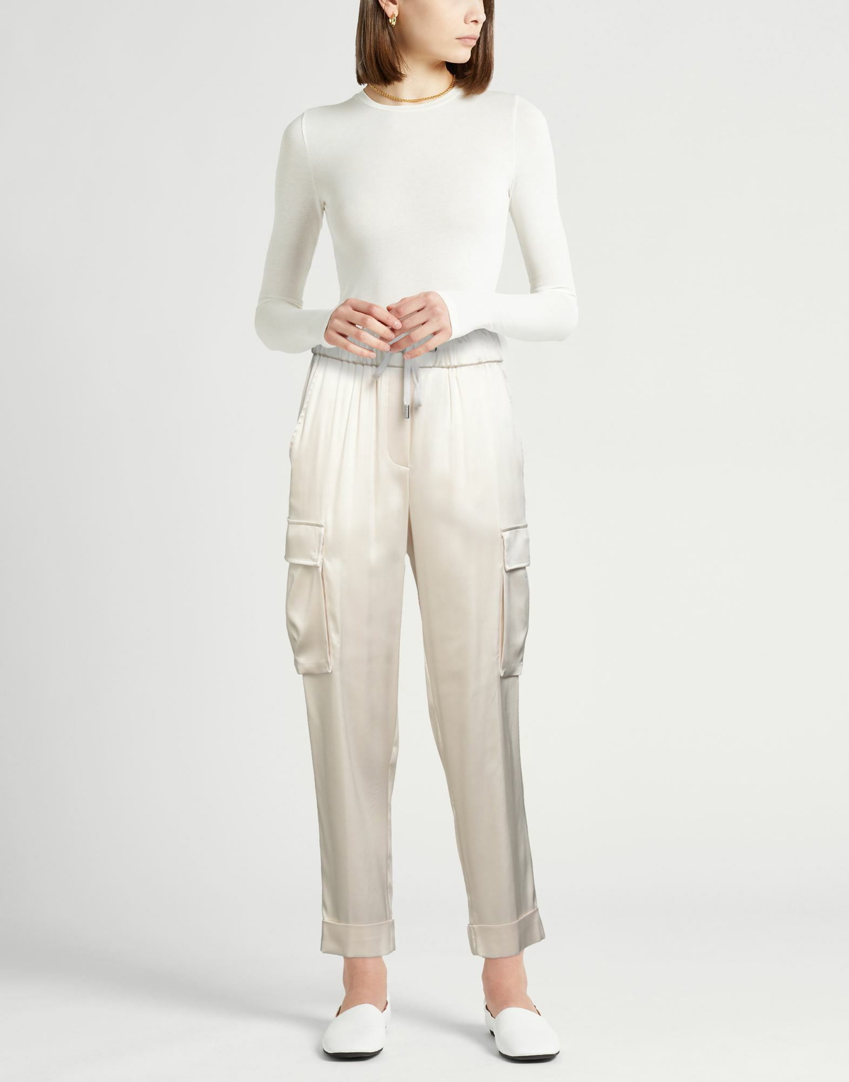 Peserico Womens Pants Ivory