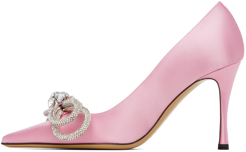 MACH & MACH Pink Double Bow 95 Heels MACH & MACH