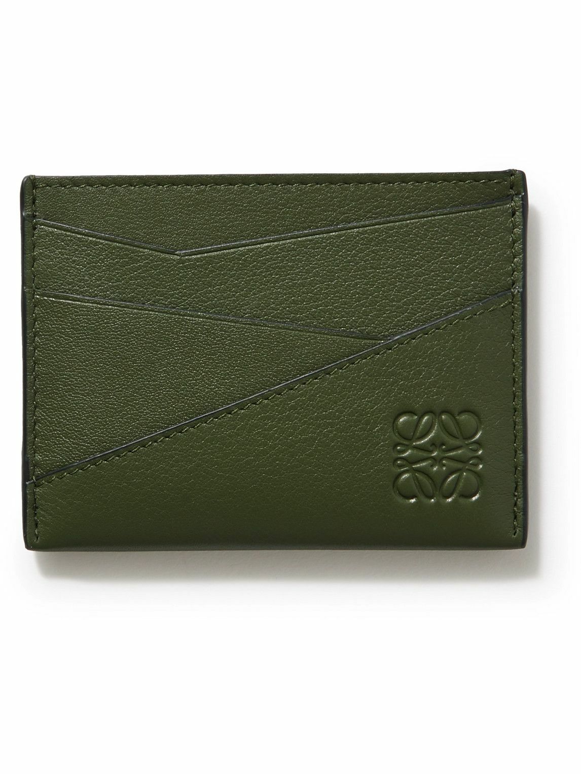 【ロエベ】Puzzle Logo-Debossed Leather Cardholder LOEWE Puzzle Logo-Debossed Leather Cardholder for Men | MR