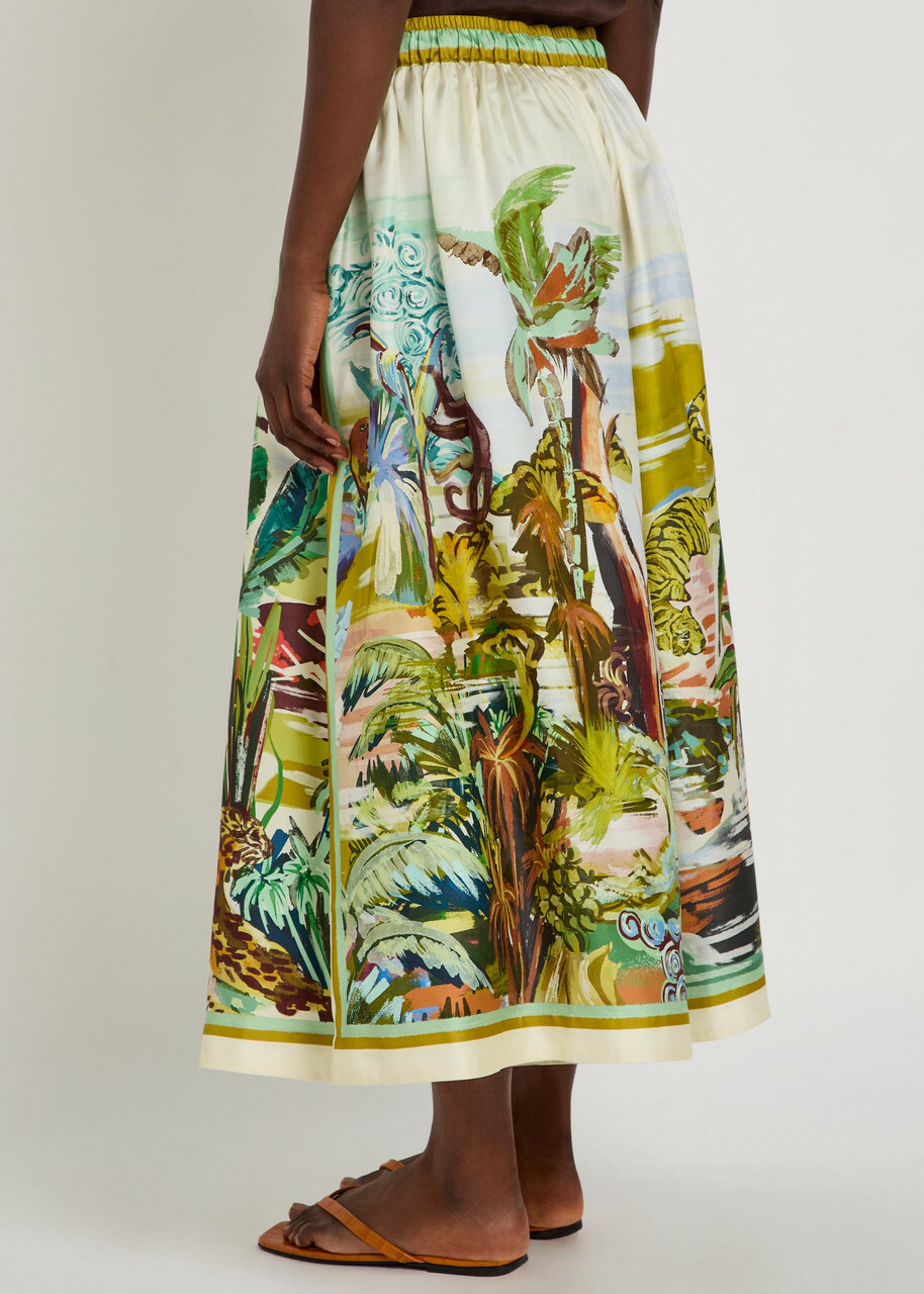 Alemais Jungle Boogie Printed Silk Culotte Trousers Multicoloured