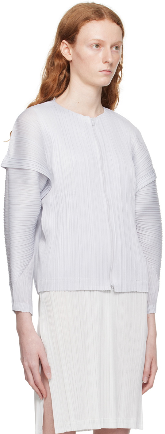 Pleats Please Issey Miyake Gray Monthly Colors January Jacket