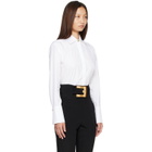 BALMAIN White Cotton Poplin Shirt