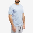 Maison Kitsuné Men's Chillax Fox Patch Regular T-Shirt in Beat Blue