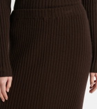 Jardin des Orangers Ribbed-knit cashmere maxi skirt