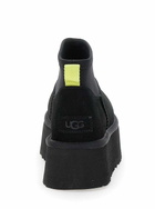 Blackugg Classic Mini Dipper Ankle Boots With Fabric Insert In Suede Woman