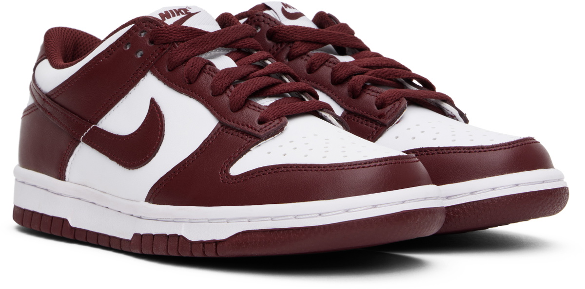 W NIKE DUNK LOW PRM MF | Nike Burgundy and White Sneakers | Size 9 Mens New Nike Dunk Low Retro  main image 4