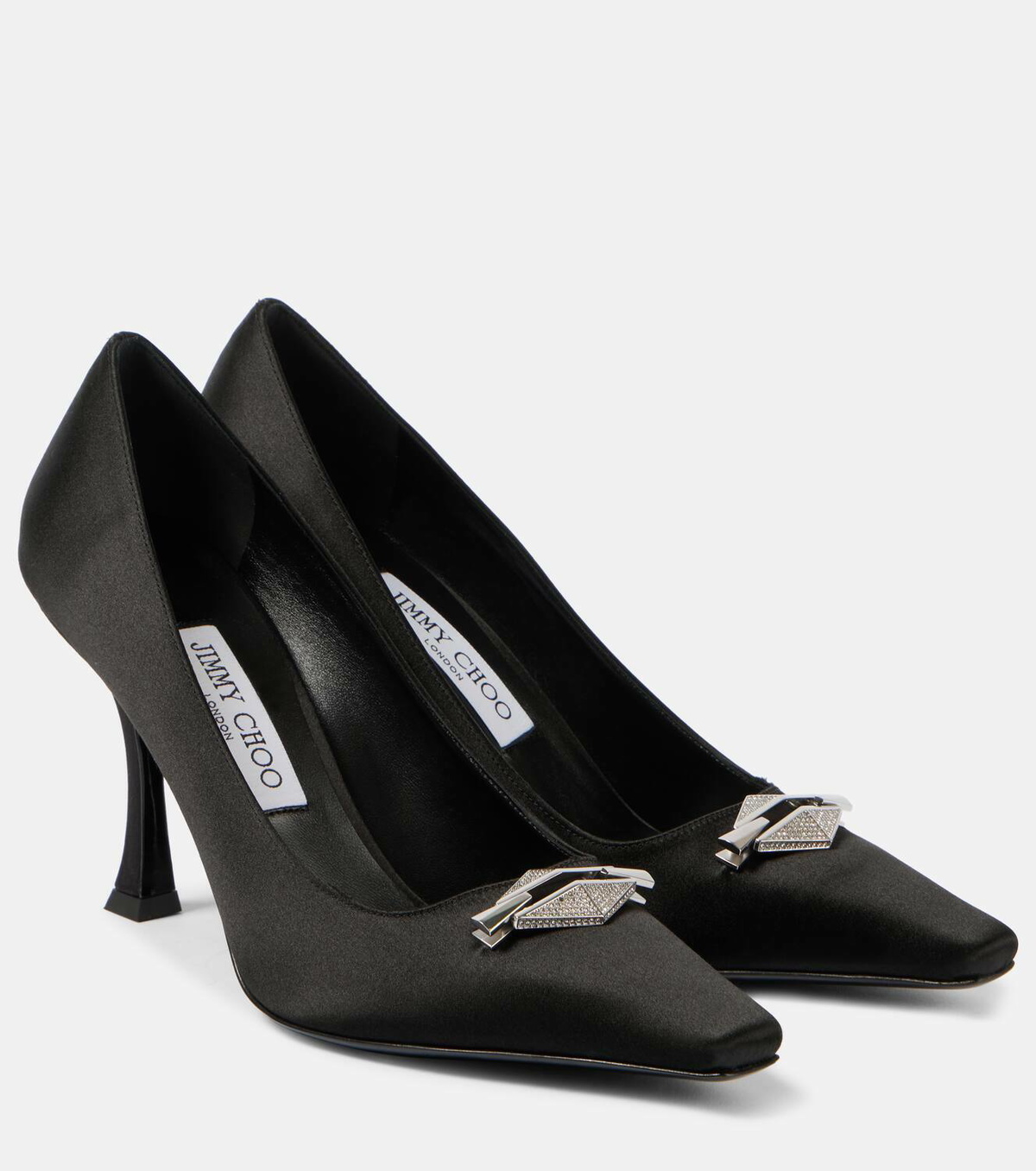 Jimmy Choo Ryker 90 embellished satin pumps Jimmy Choo