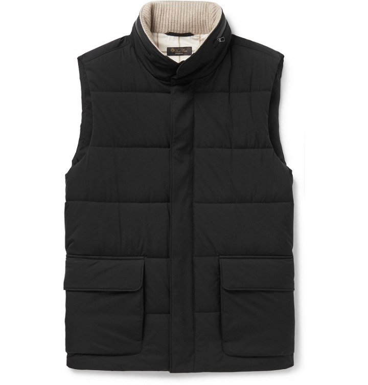 Photo: Loro Piana - Storm System Quilted Shell Hooded Gilet - Black