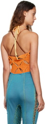 Isa Boulder SSENSE Exclusive Orange & Yellow Bodysuit
