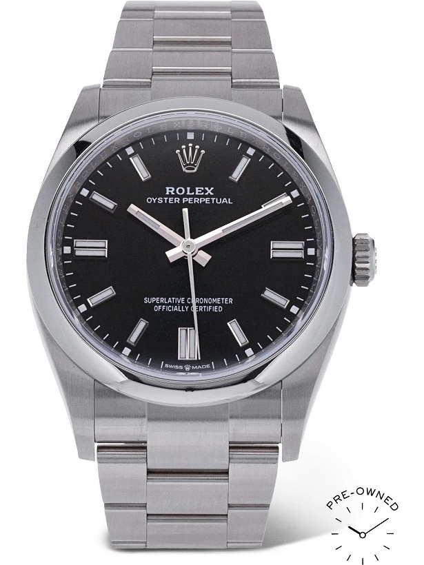 Photo: ROLEX - Pre-Owned 2021 Oyster Perpetual Automatic 36mm Oystersteel Watch, Ref. No. 126000
