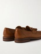 Brunello Cucinelli - Full-Grain Leather Tasseled Loafers - Brown