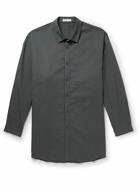 ATON - Cotton and Cashmere-Blend Oxford Shirt - Gray