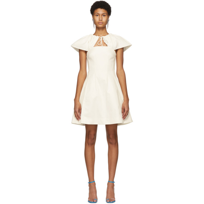Photo: Edit Off-White Capelet Short Dress