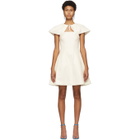 Edit Off-White Capelet Short Dress