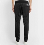 Dolce & Gabbana - Slim-Fit Tapered Logo-Appliquéd Satin-Jersey Track Pants - Black